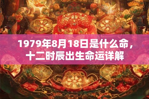 1979年8月18日是什么命，十二时辰出生命运详解
