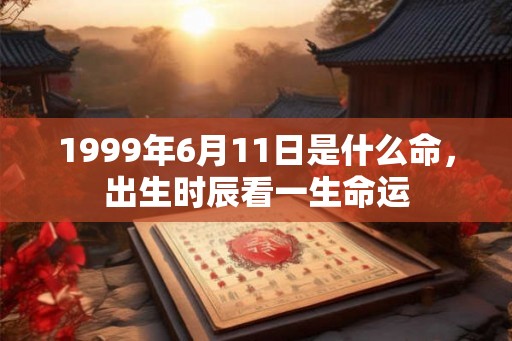 1999年6月11日是什么命，出生时辰看一生命运