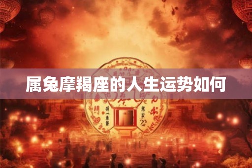 属兔摩羯座的人生运势如何