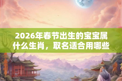 2026年春节出生的宝宝属什么生肖，取名适合用哪些字？