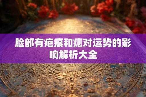 脸部有疤痕和痣对运势的影响解析大全
