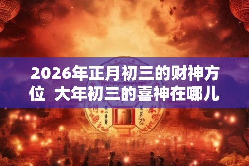 2026年正月初三的财神方位  大年初三的喜神在哪儿