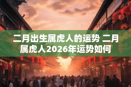 二月出生属虎人的运势 二月属虎人2026年运势如何