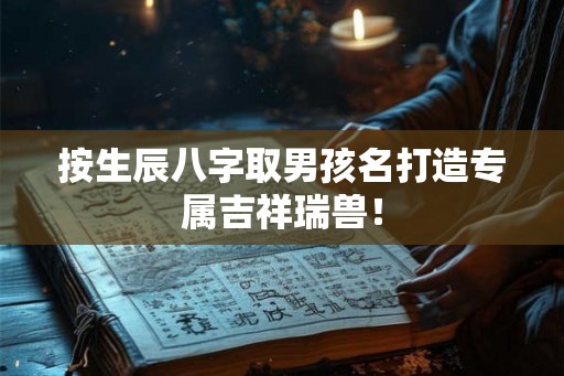 按生辰八字取男孩名打造专属吉祥瑞兽！