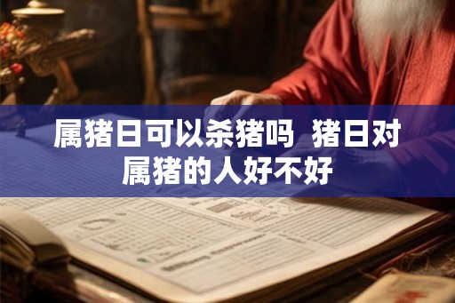 属猪日可以杀猪吗  猪日对属猪的人好不好