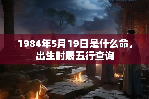 1984年5月19日是什么命，出生时辰五行查询
