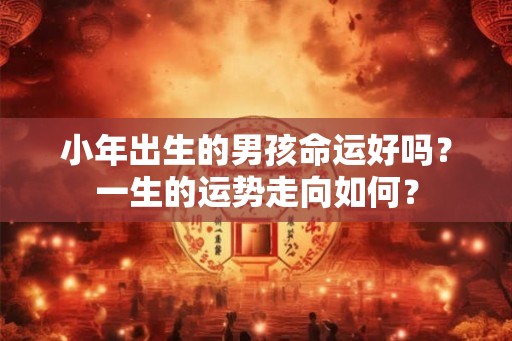 小年出生的男孩命运好吗？一生的运势走向如何？