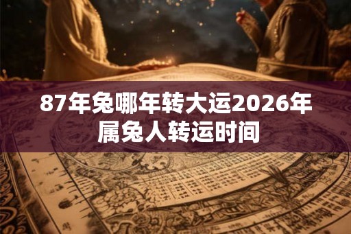 87年兔哪年转大运2026年 属兔人转运时间 87年兔哪年转大运2026年 属兔人转运时间