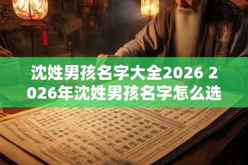 沈姓男孩名字大全2026 2026年沈姓男孩名字怎么选 沈姓男孩名字大全2026 2026年沈姓男孩名字怎么选