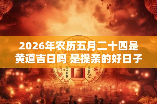 2026年农历五月二十四是黄道吉日吗 是提亲的好日子吗