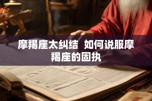 摩羯座太纠结  如何说服摩羯座的固执