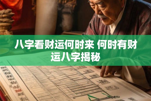 八字看财运何时来 何时有财运八字揭秘 八字看财运何时来 何时有财运八字揭秘