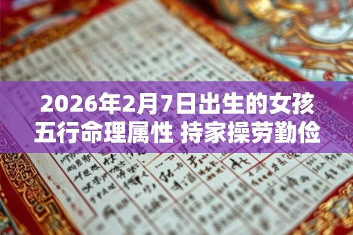 2026年2月7日出生的女孩五行命理属性 持家操劳勤俭节约