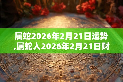 属蛇2026年2月21日运势,属蛇人2026年2月21日财运,生肖蛇2026年2月21日运势
