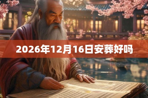 2026年12月16日安葬好吗