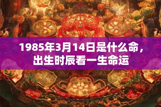 1985年3月14日是什么命，出生时辰看一生命运