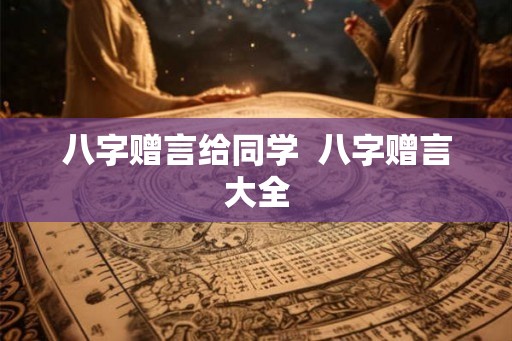 八字赠言给同学  八字赠言大全