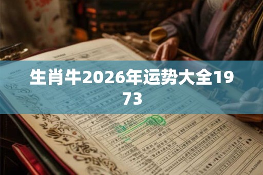 生肖牛2026年运势大全1973