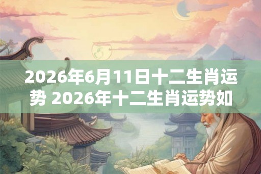 2026年6月11日十二生肖运势 2026年十二生肖运势如何