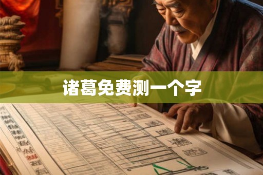 诸葛免费测一个字