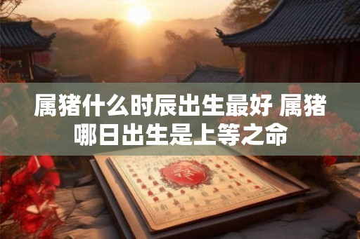 属猪什么时辰出生最好 属猪哪日出生是上等之命