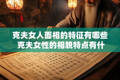 克夫女人面相的特征有哪些 克夫女性的相貌特点有什么