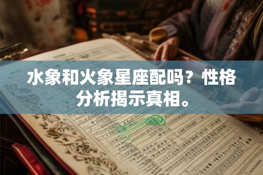 水象和火象星座配吗?性格分析揭示真相。 水象和火象星座配吗?性格分析揭示真相。