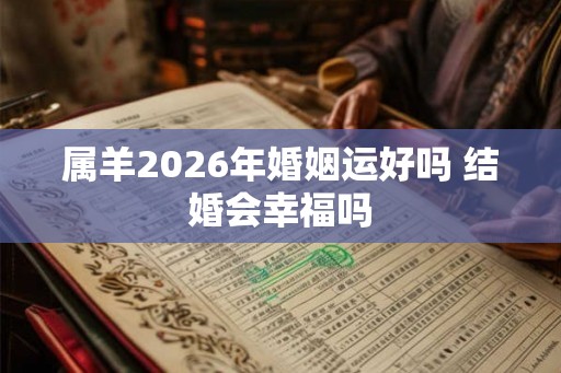 属羊2026年婚姻运好吗 结婚会幸福吗