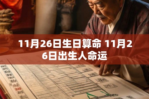 11月26日生日算命 11月26日出生人命运
