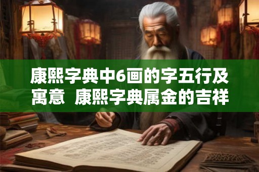 康熙字典中6画的字五行及寓意  康熙字典属金的吉祥字