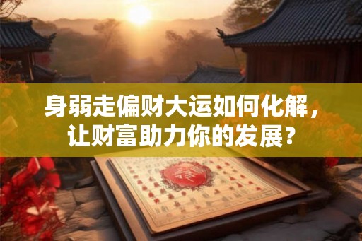 身弱走偏财大运如何化解，让财富助力你的发展？