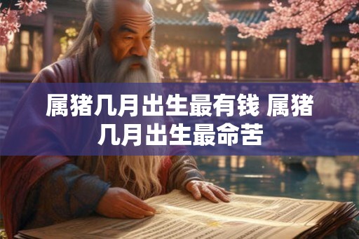属猪几月出生最有钱 属猪几月出生最命苦