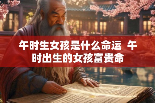 午时生女孩是什么命运  午时出生的女孩富贵命