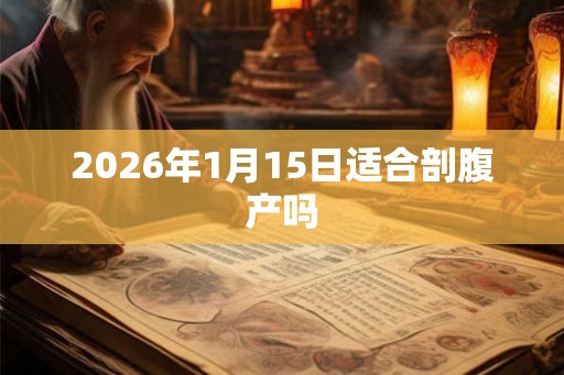 2026年1月15日适合剖腹产吗
