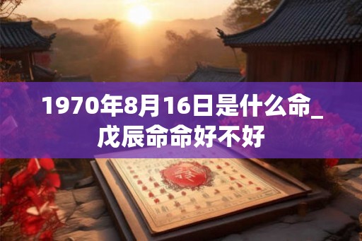 1970年8月16日是什么命_戊辰命命好不好