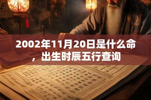 2002年11月20日是什么命，出生时辰五行查询