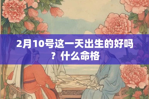 2月10号这一天出生的好吗？什么命格