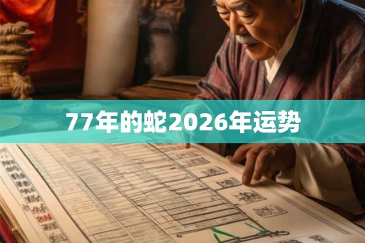 77年的蛇2026年运势