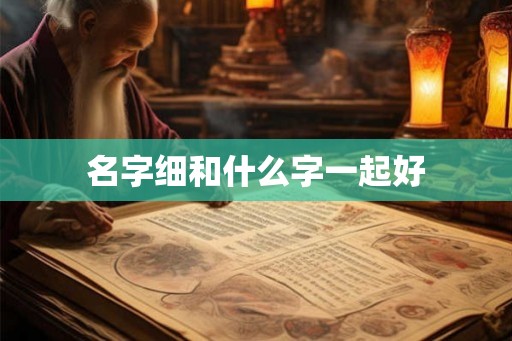 名字细和什么字一起好