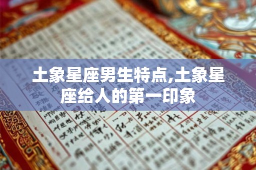 土象星座男生特点,土象星座给人的第一印象