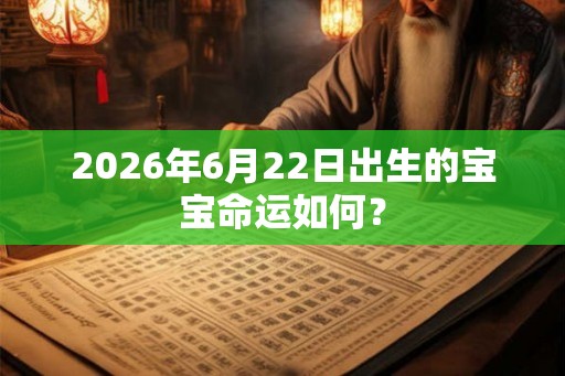 2026年6月22日出生的宝宝命运如何？