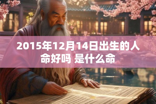 2015年12月14日出生的人命好吗 是什么命
