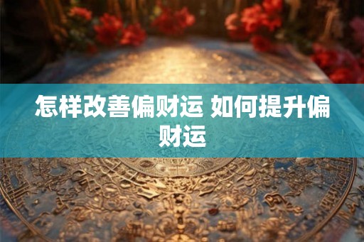 怎样改善偏财运 如何提升偏财运