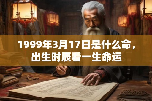 1999年3月17日是什么命，出生时辰看一生命运