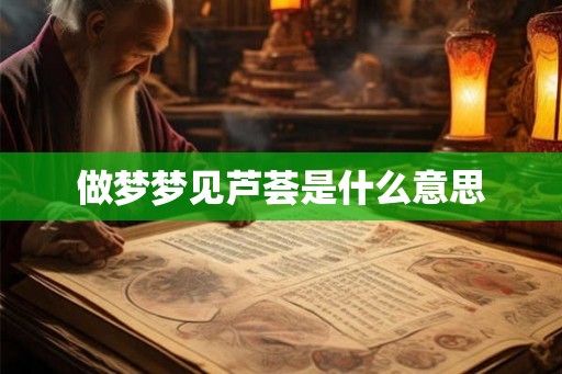 做梦梦见芦荟是什么意思