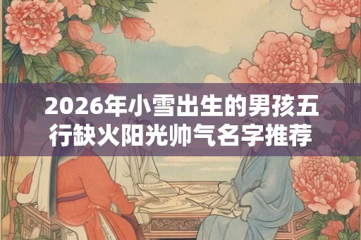 2026年小雪出生的男孩五行缺火阳光帅气名字推荐