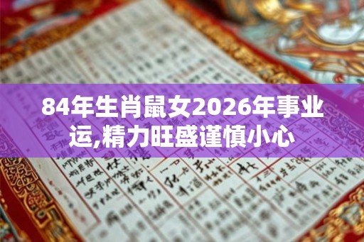 84年生肖鼠女2026年事业运,精力旺盛谨慎小心 84年生肖鼠女2026年事业运,精力旺盛谨慎小心