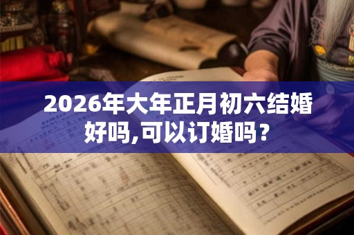 2026年大年正月初六结婚好吗,可以订婚吗？