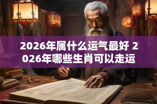 2026年属什么运气最好 2026年哪些生肖可以走运 2026年属什么运气最好 2026年哪些生肖可以走运