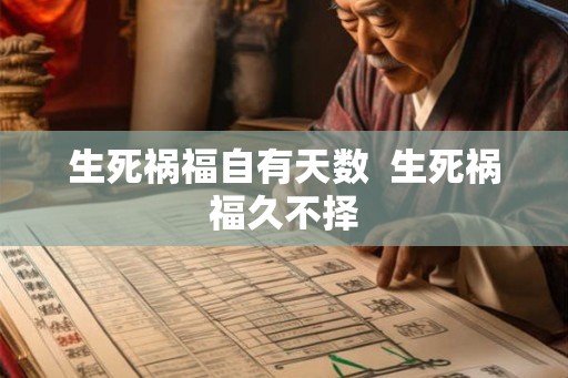 生死祸福自有天数  生死祸福久不择